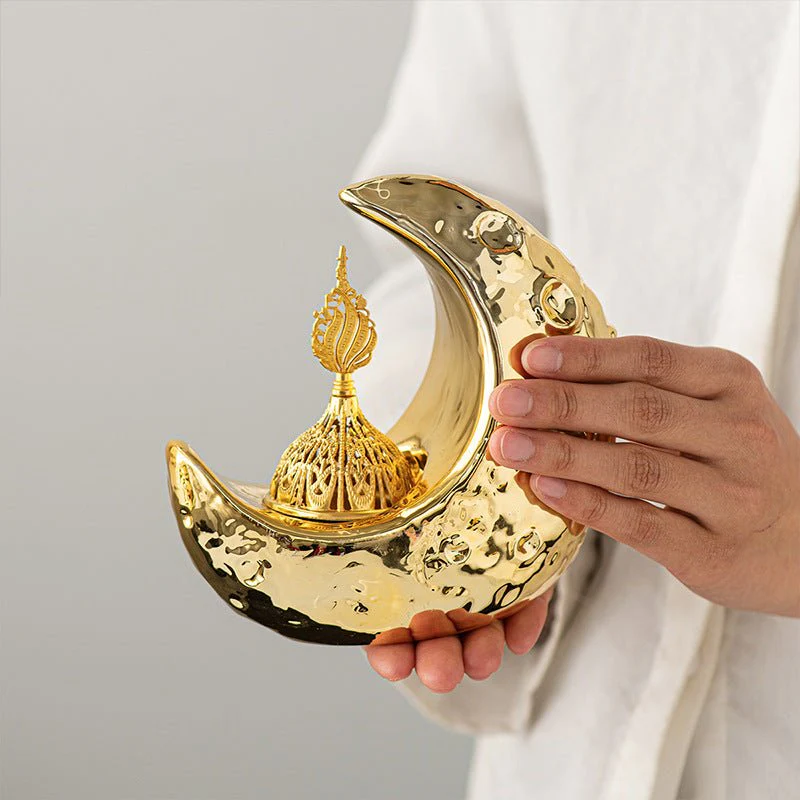 Crescent Ceramic Desktop Incense Burner (MAC400) - Image 2