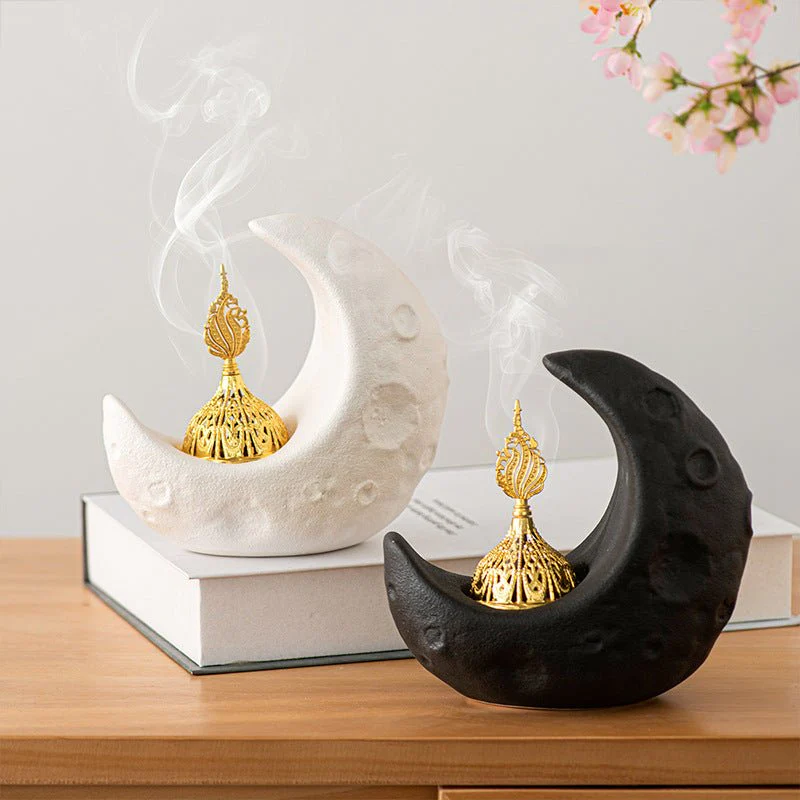 Crescent Ceramic Desktop Incense Burner (MAC400) - Image 3