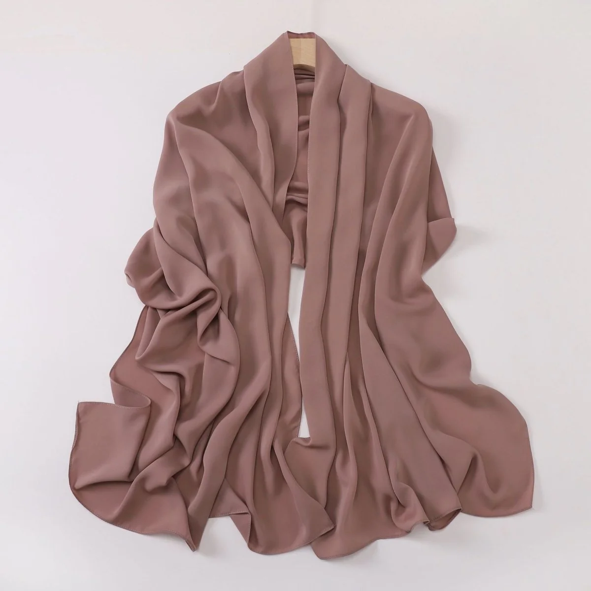 Crinkle-Resistant Long Hijab Silk-Like Hijab (MH154) - Image 10