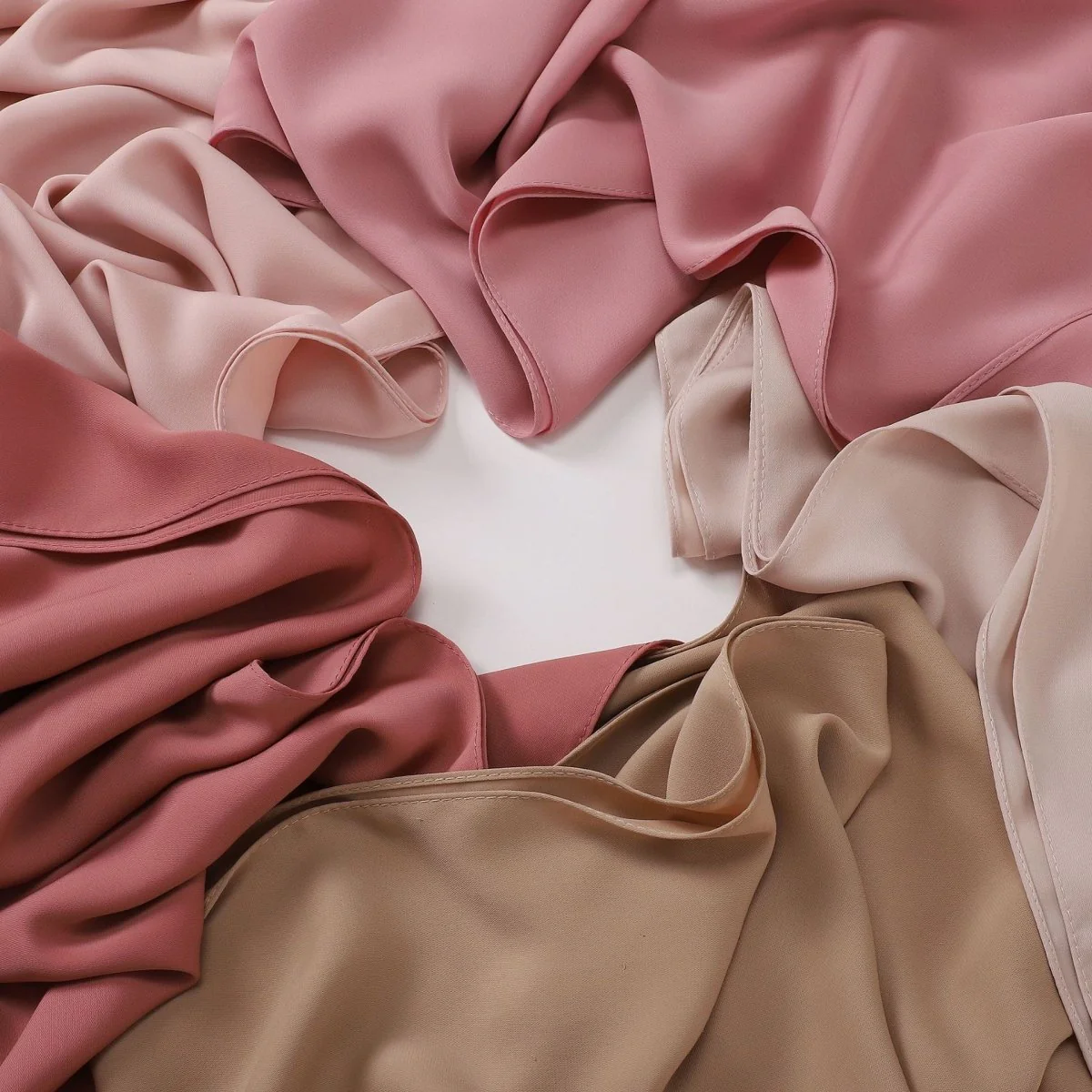 Crinkle-Resistant Long Hijab Silk-Like Hijab (MH154) - Image 14