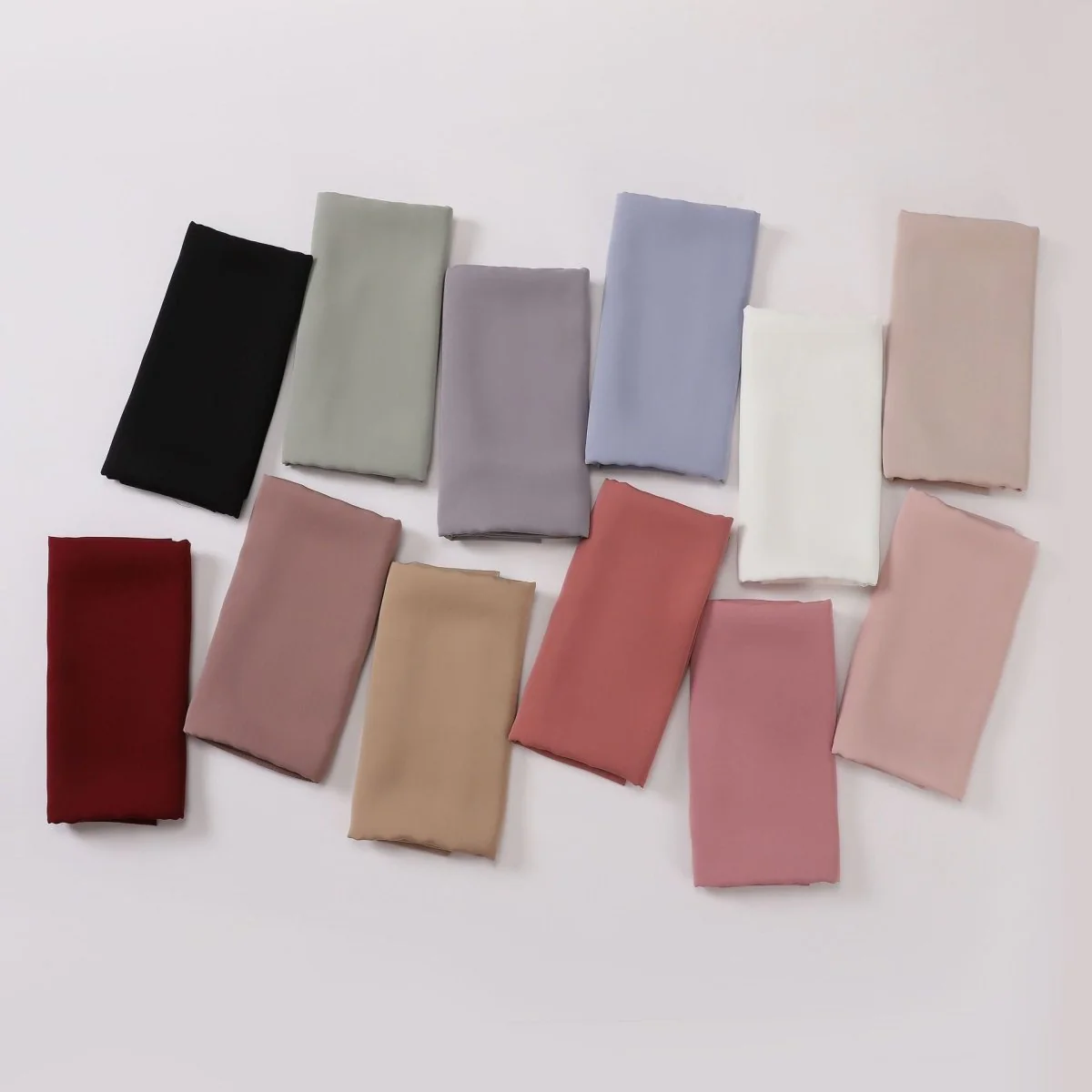 Crinkle-Resistant Long Hijab Silk-Like Hijab (MH154) - Image 16