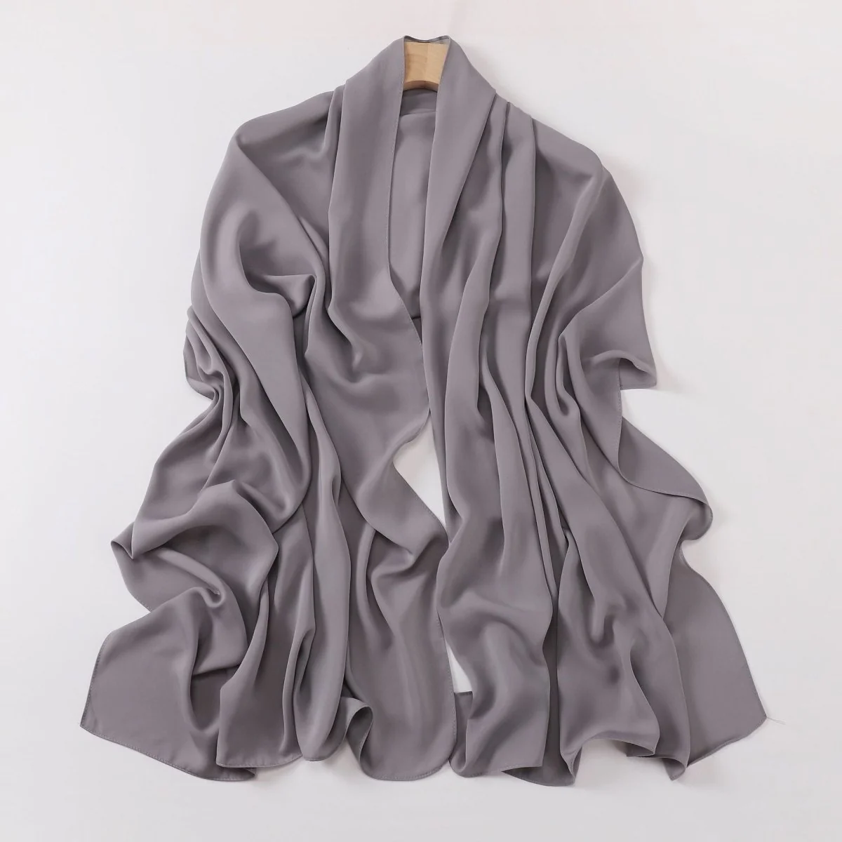 Crinkle-Resistant Long Hijab Silk-Like Hijab (MH154) - Image 7