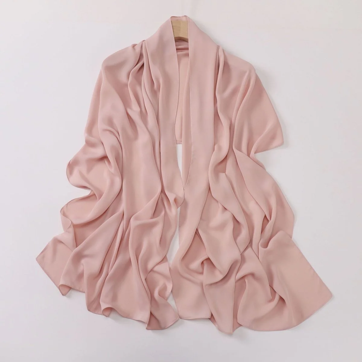 Crinkle-Resistant Long Hijab Silk-Like Hijab (MH154) - Image 8