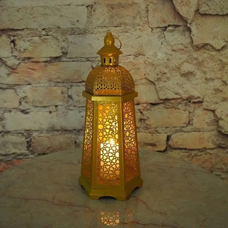 MR025 Gold Candle Holders Candlestick Home Decoration, Moroccan candle holder retro - Image 7