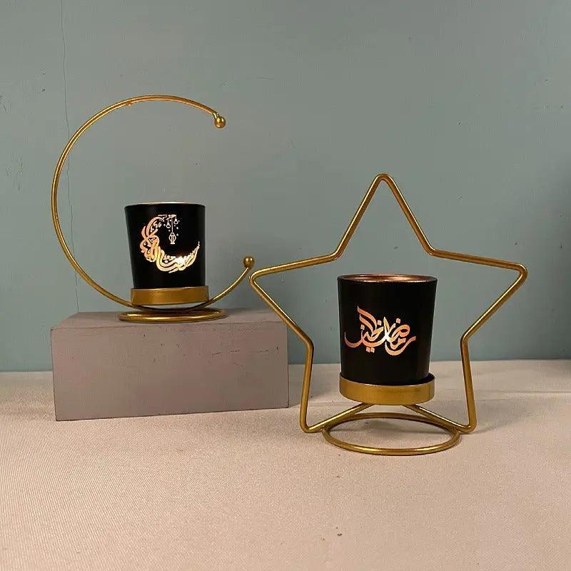 MR041 iron candlestick moon star lamp, ramadan decoration - Image 2