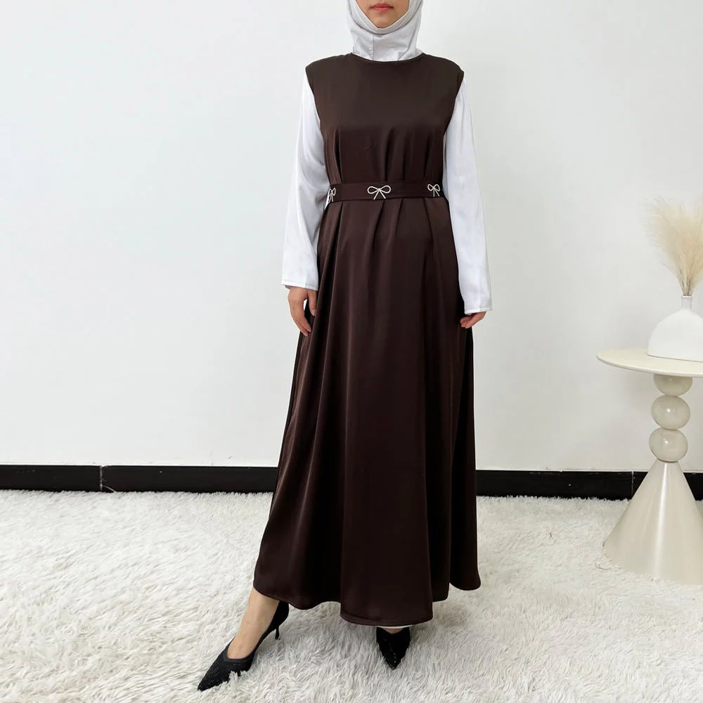 Crystal Bow Embellished Abaya 4-Piece Set(MOA253) - Image 16