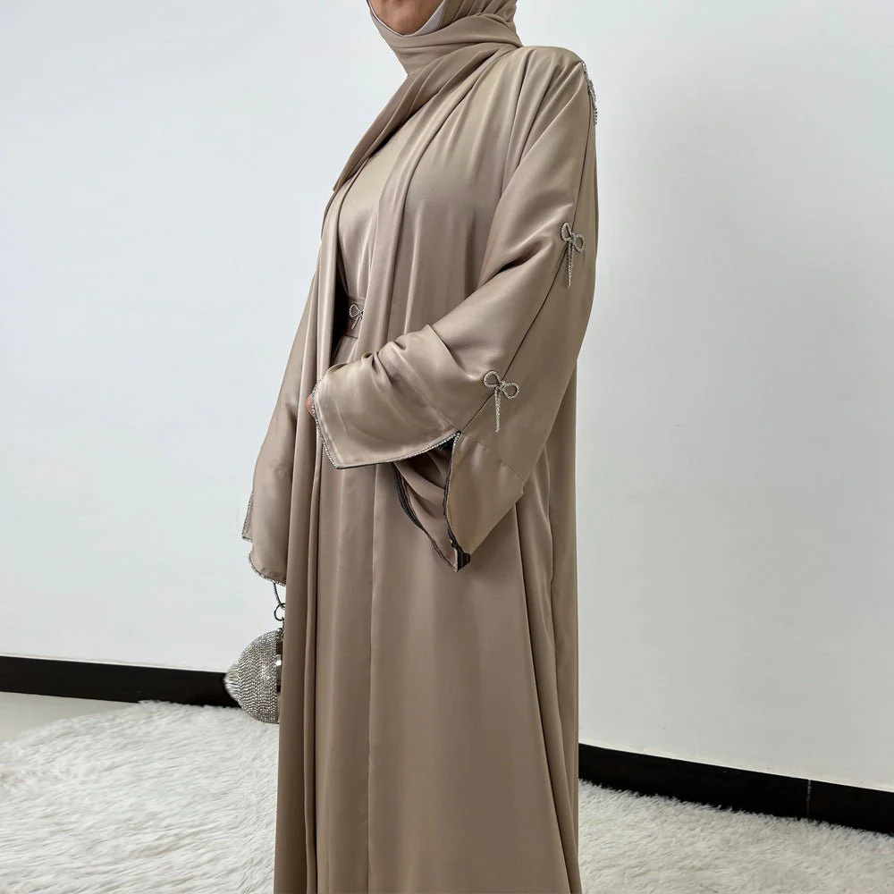 Crystal Bow Embellished Abaya 4-Piece Set(MOA253) - Image 20