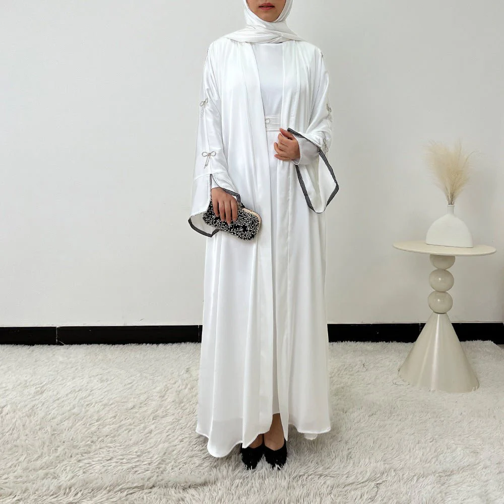 Crystal Bow Embellished Abaya 4-Piece Set(MOA253) - Image 8