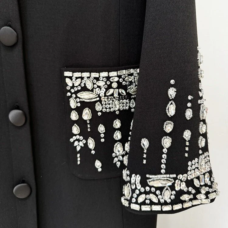 Crystal Embellished Blazer Evening Gown(MS300) - Image 11