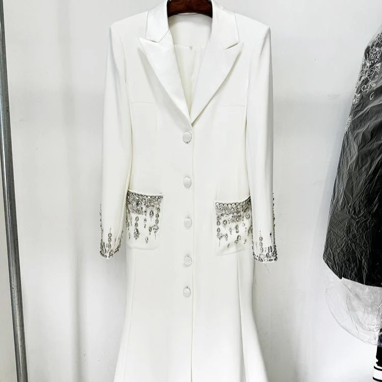 Crystal Embellished Blazer Evening Gown(MS300) - Image 12
