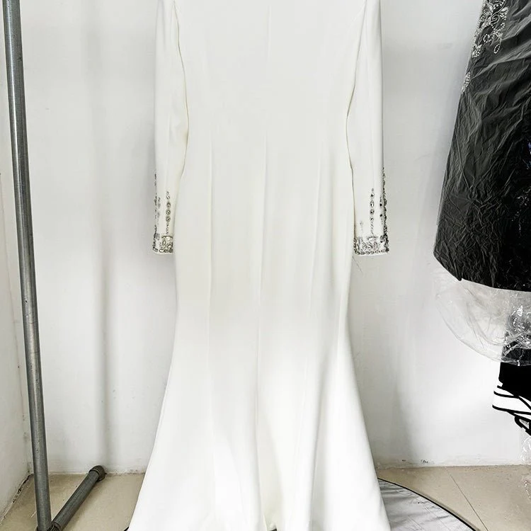 Crystal Embellished Blazer Evening Gown(MS300) - Image 13