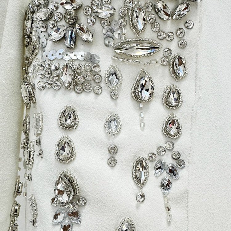 Crystal Embellished Blazer Evening Gown(MS300) - Image 15