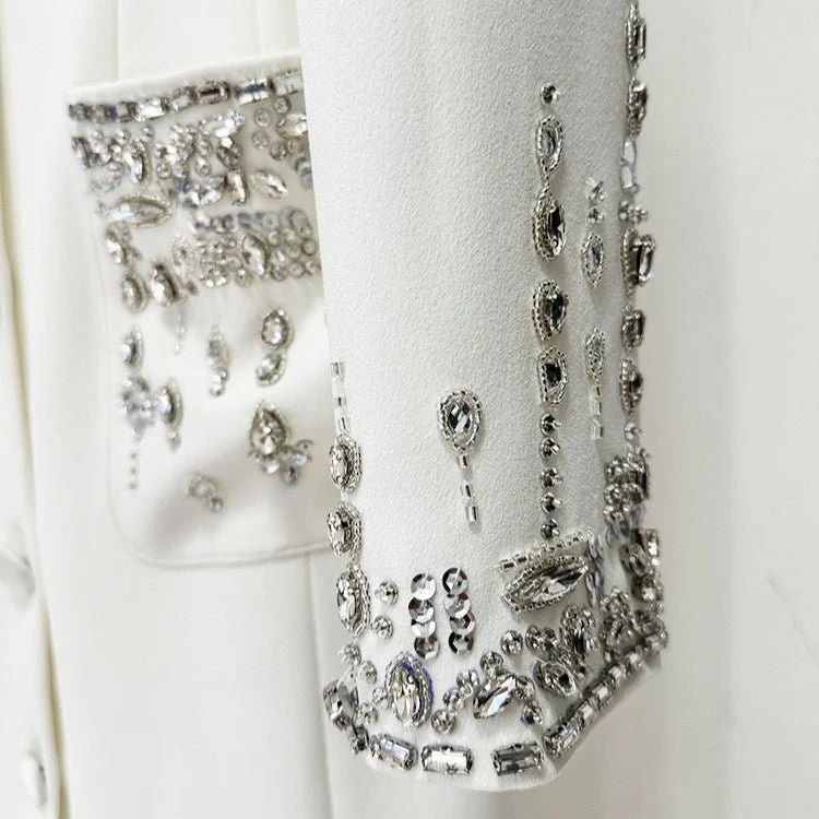 Crystal Embellished Blazer Evening Gown(MS300) - Image 16