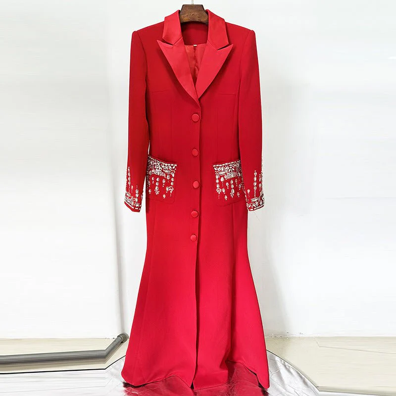 Crystal Embellished Blazer Evening Gown(MS300) - Image 3