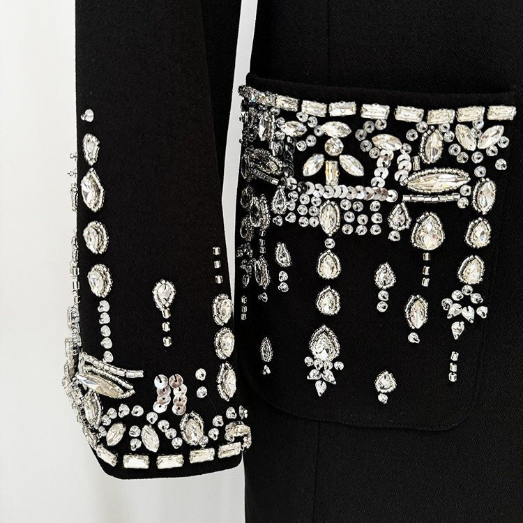 Crystal Embellished Blazer Evening Gown(MS300) - Image 8