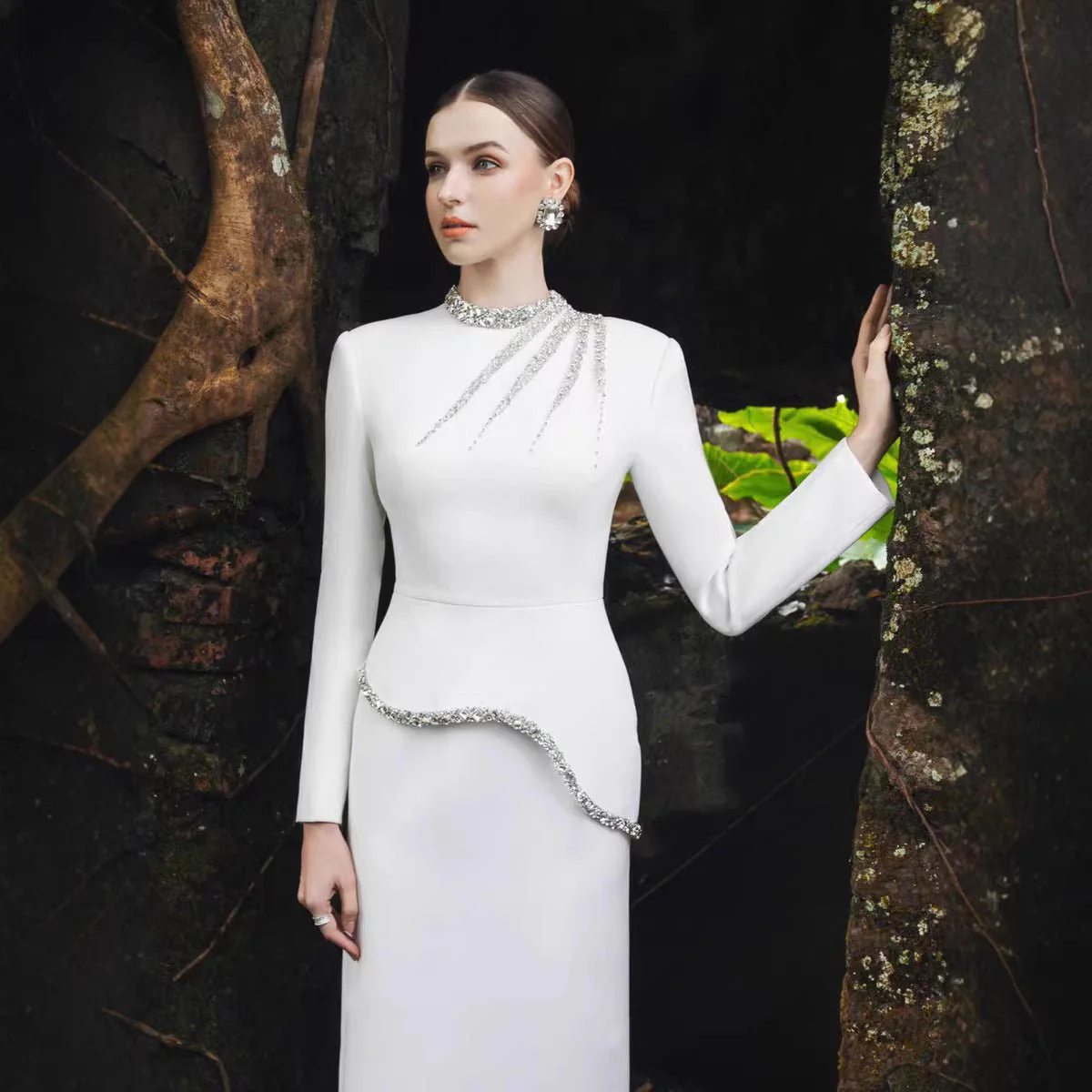Crystal Embellished Evening Gown(MS313) - Image 2
