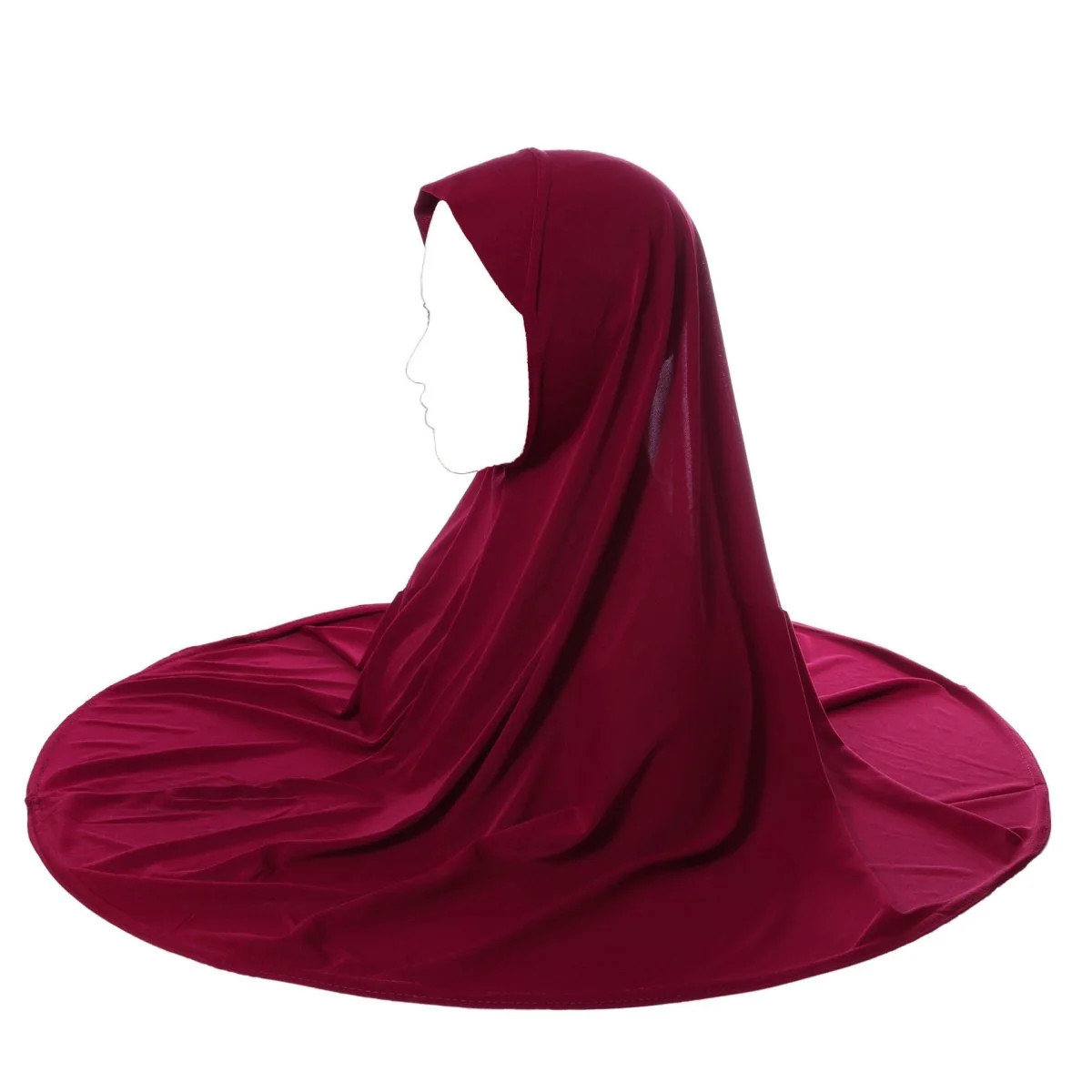 Crystal Linen Round Edge Khimar Hijab(MK028) - Image 10