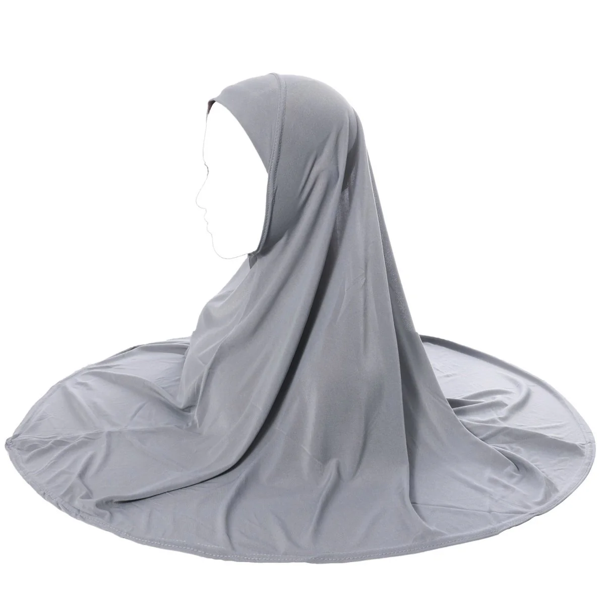 Crystal Linen Round Edge Khimar Hijab(MK028) - Image 12