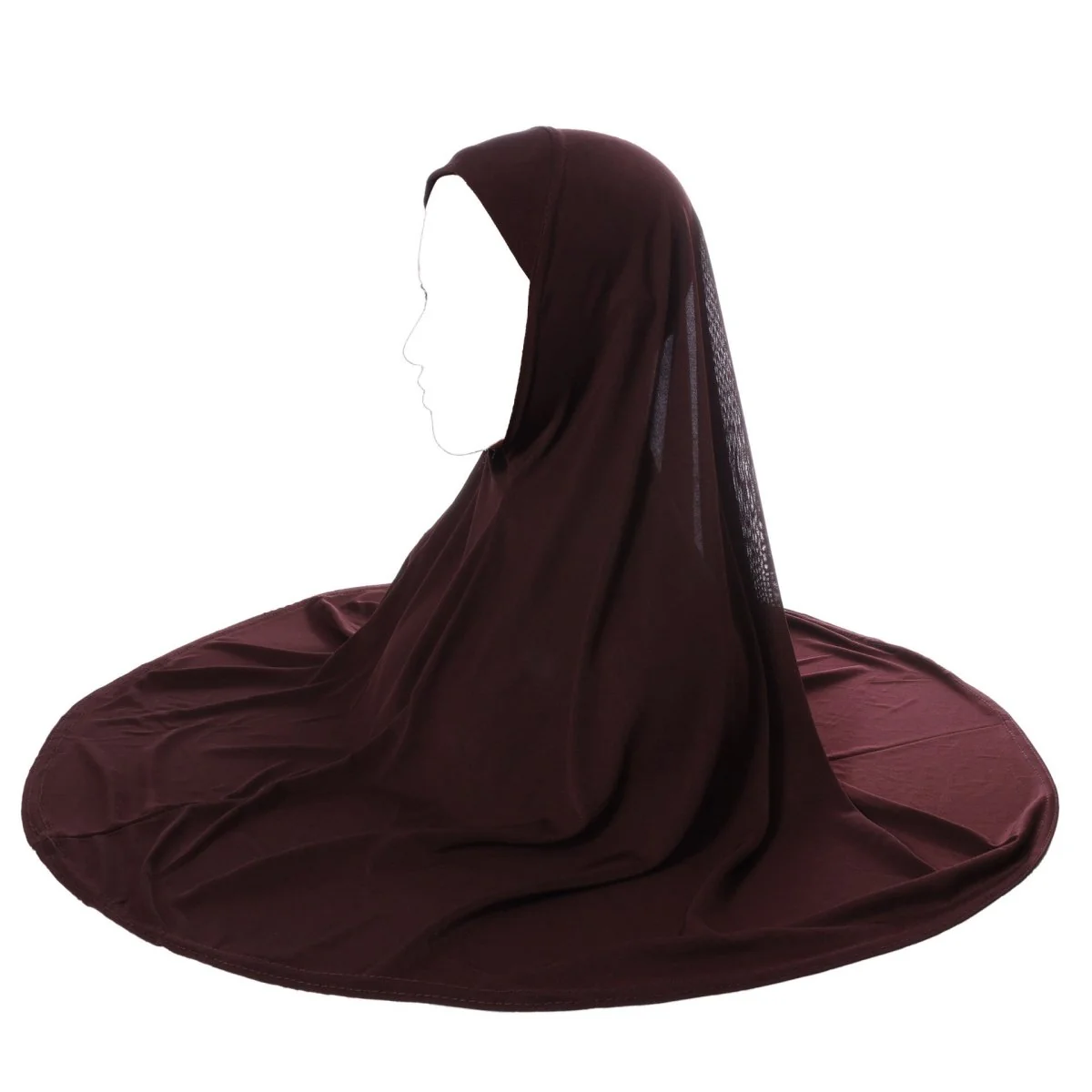Crystal Linen Round Edge Khimar Hijab(MK028) - Image 13
