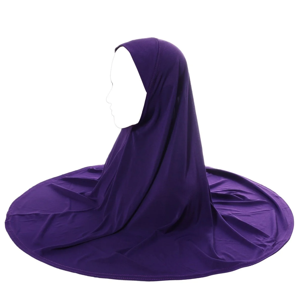 Crystal Linen Round Edge Khimar Hijab(MK028) - Image 15