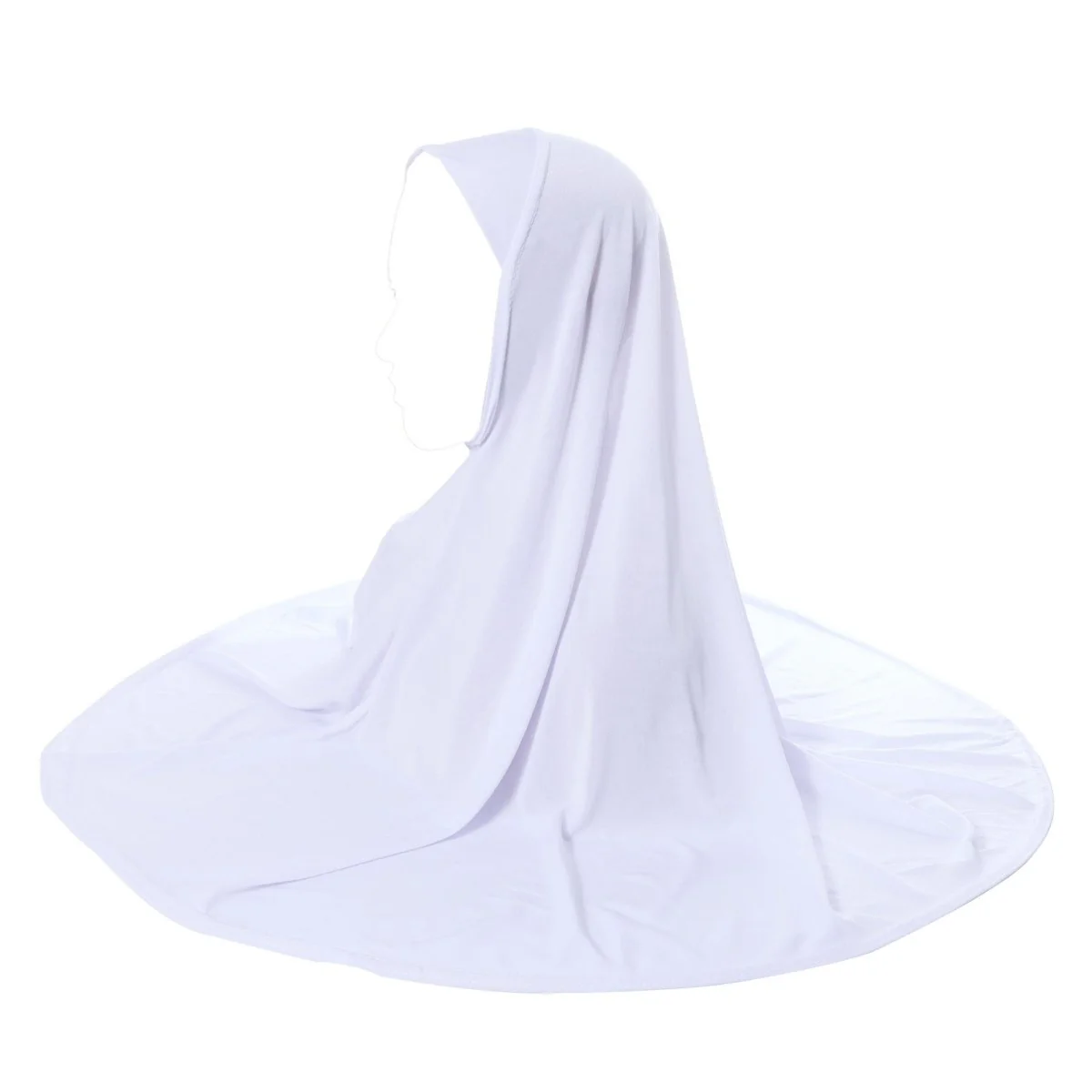 Crystal Linen Round Edge Khimar Hijab(MK028) - Image 9