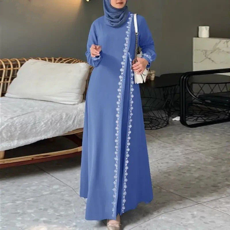 Designer Casual Abaya With Lace Detailing (MA146) - Image 3