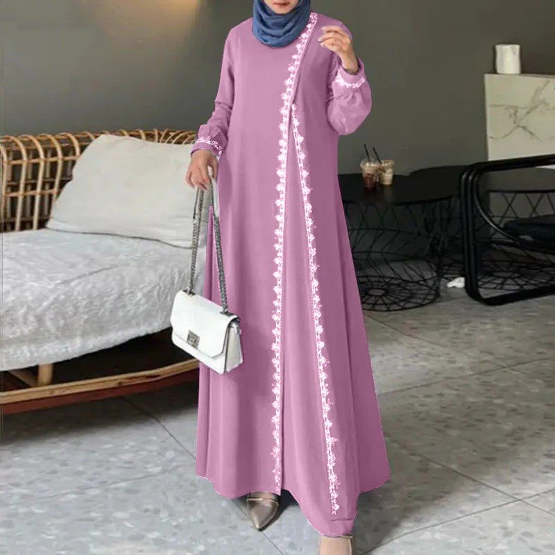 Designer Casual Abaya With Lace Detailing (MA146) - Image 6