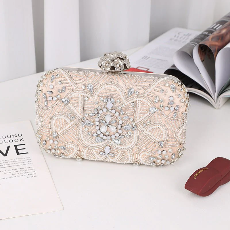 Diamond Embellished Beaded Evening Clutch Bag (MAC302) - Image 5