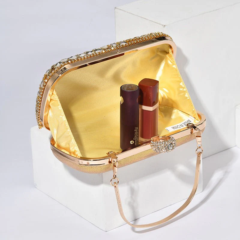 Diamond-Studded Party Clutch Versatile Layered Crystal Evening Bag (MAC283) - Image 2
