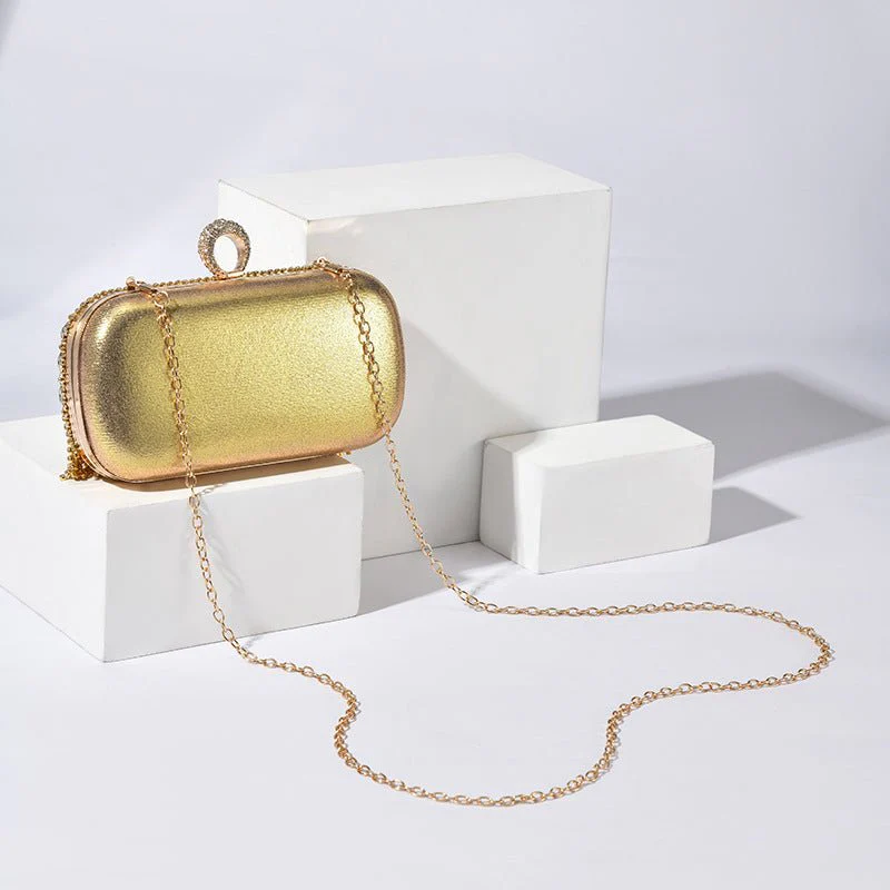 Diamond-Studded Party Clutch Versatile Layered Crystal Evening Bag (MAC283) - Image 3