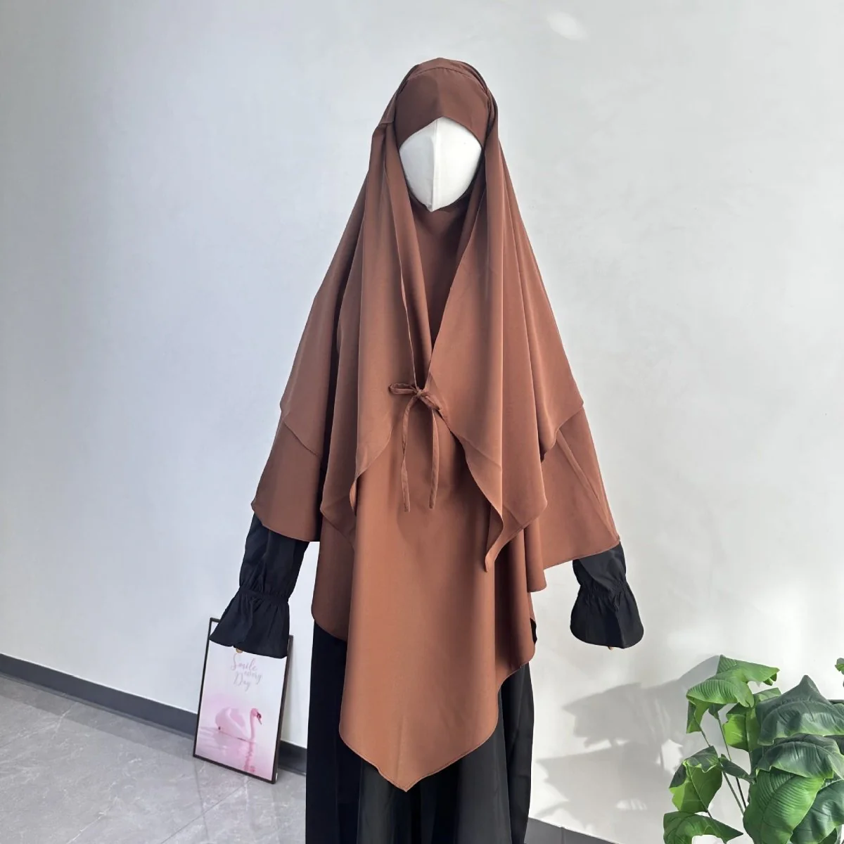 Double Layer Tie-Front Khimar(MK033) - Image 20