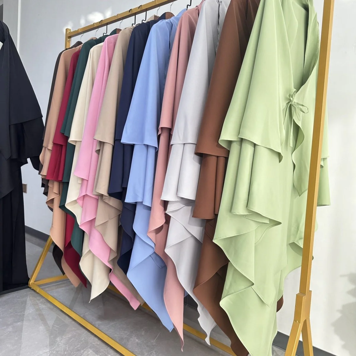 Double Layer Tie-Front Khimar(MK033) - Image 5