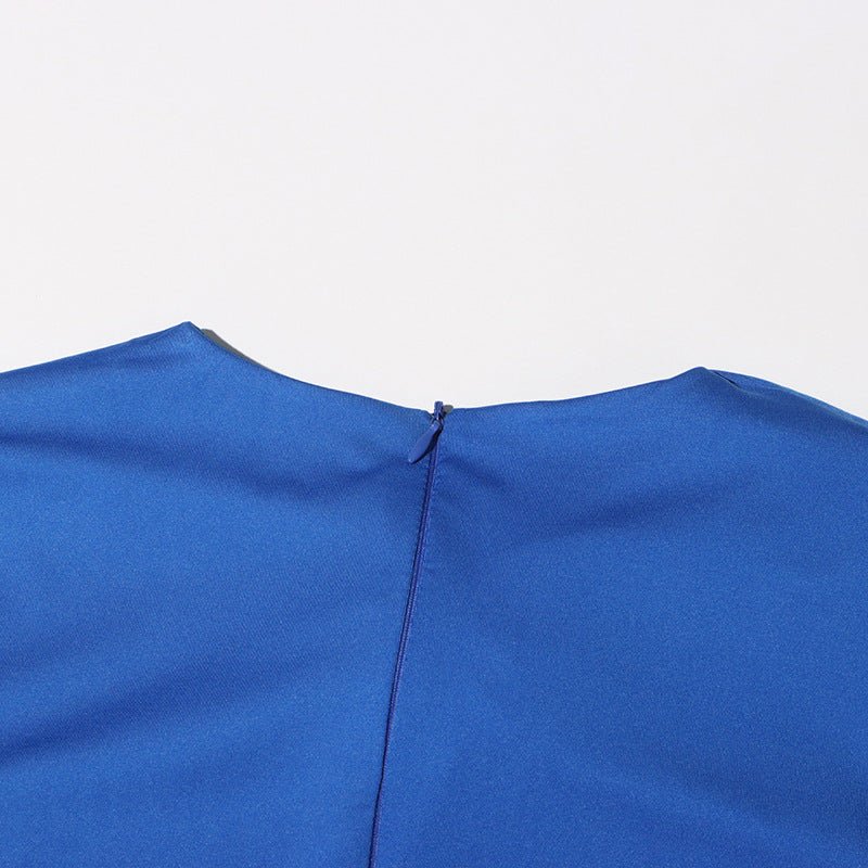 Draped Dress with Jeweled Brooches(MS347) - Image 10