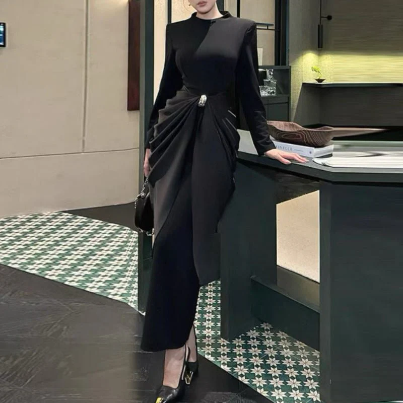 Draped Jersey Maxi Dress(MS386) - Image 2