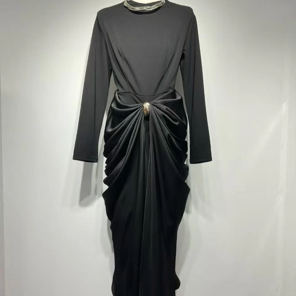 Draped Jersey Maxi Dress(MS386) - Image 5