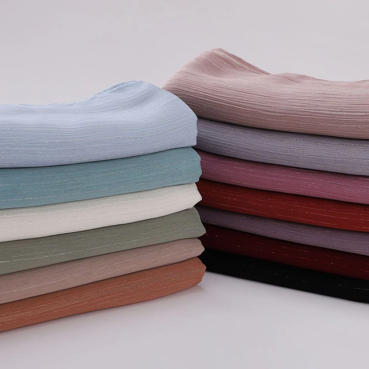 Effortless Grace Scarf Silver Crinkle Chiffon Hijab (MH153) - Image 18