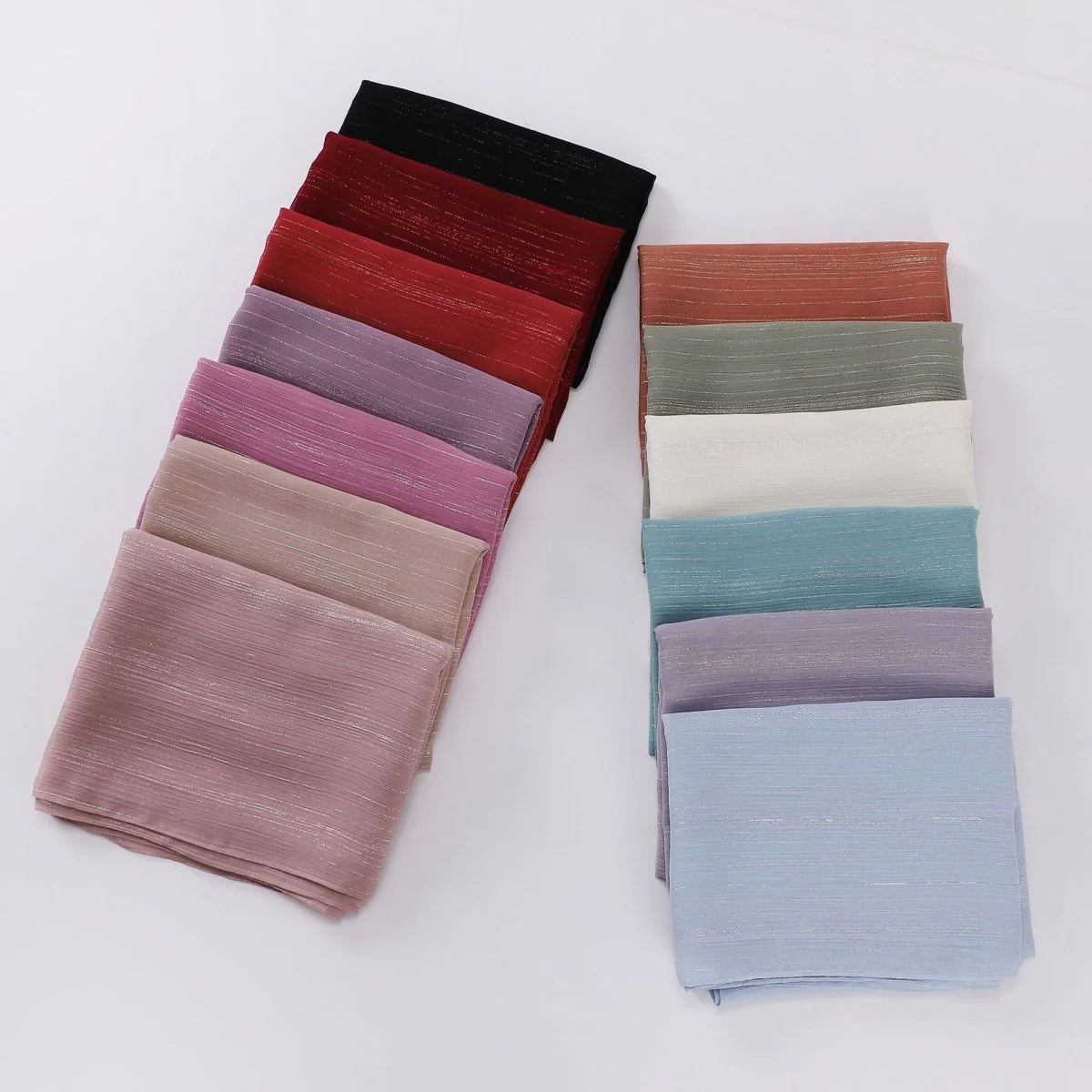 Effortless Grace Scarf Silver Crinkle Chiffon Hijab (MH153) - Image 19