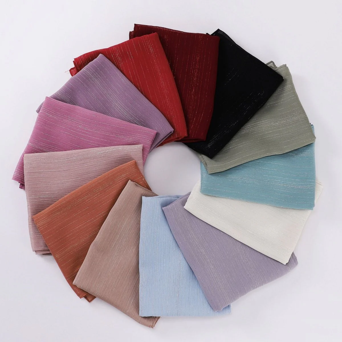 Effortless Grace Scarf Silver Crinkle Chiffon Hijab (MH153) - Image 20