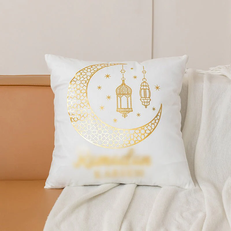 Eid Moon Hot Stamped Short Plush Pillow Cover (MR076) - Image 10