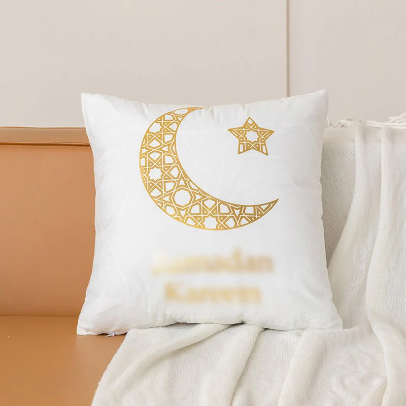 Eid Moon Hot Stamped Short Plush Pillow Cover (MR076) - Image 13