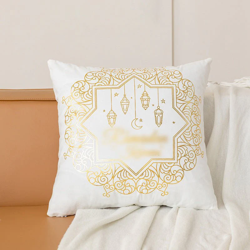 Eid Moon Hot Stamped Short Plush Pillow Cover (MR076) - Image 14