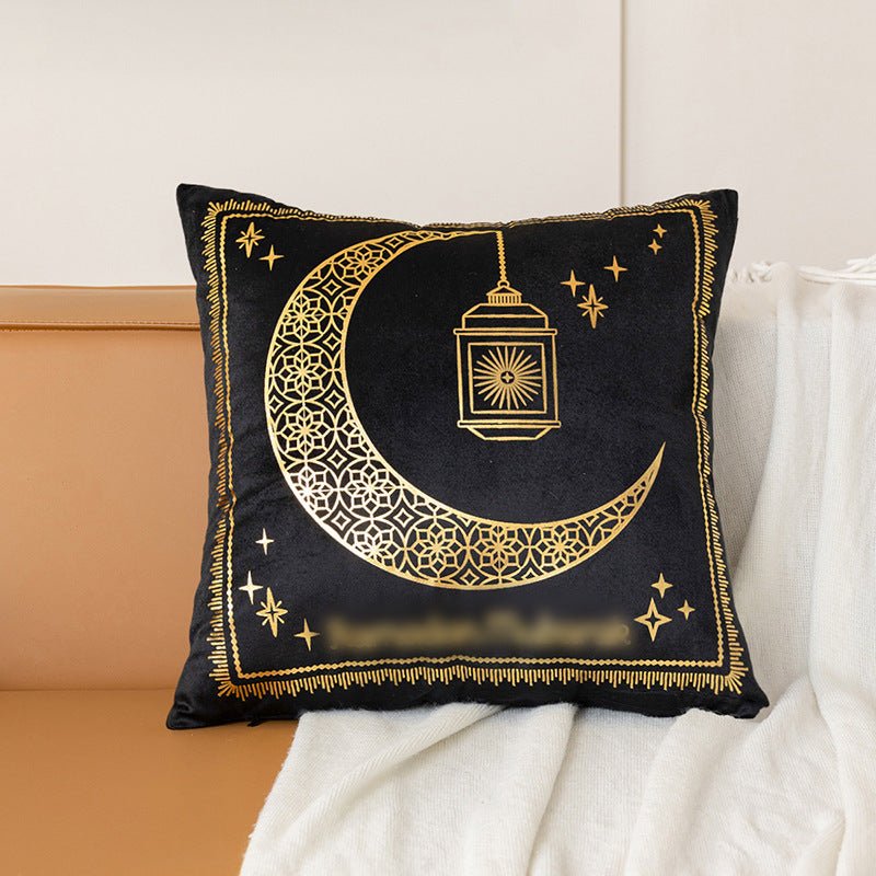 Eid Moon Hot Stamped Short Plush Pillow Cover (MR076) - Image 15