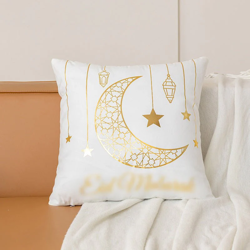 Eid Moon Hot Stamped Short Plush Pillow Cover (MR076) - Image 16