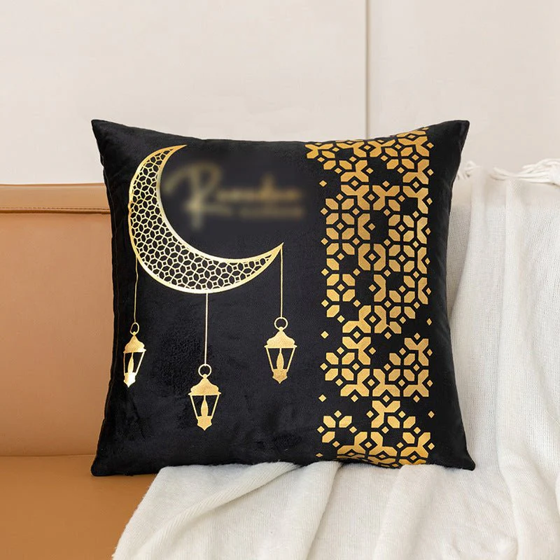 Eid Moon Hot Stamped Short Plush Pillow Cover (MR076) - Image 18