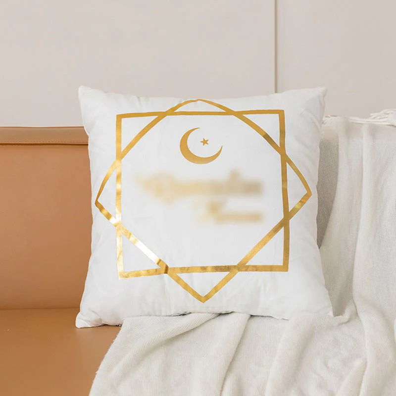 Eid Moon Hot Stamped Short Plush Pillow Cover (MR076) - Image 7