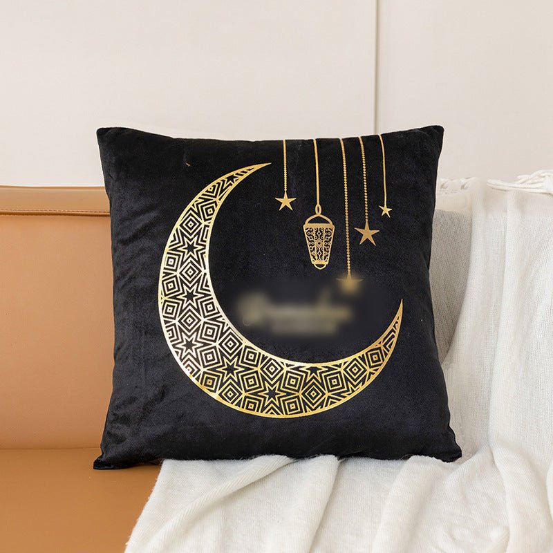 Eid Moon Hot Stamped Short Plush Pillow Cover (MR076) - Image 9