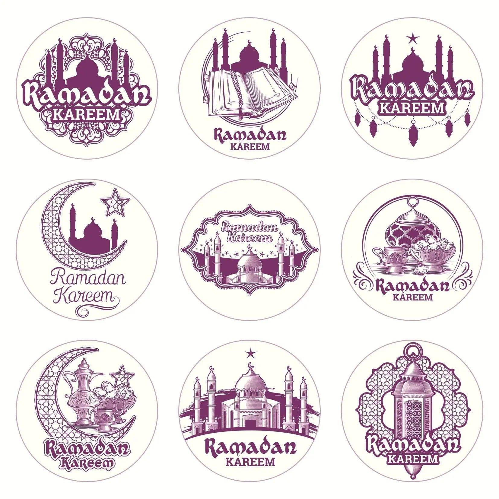 MR014 Ramadan Sticker, 90 Pcs Stickers Eid Mubarak Decoration - Image 14