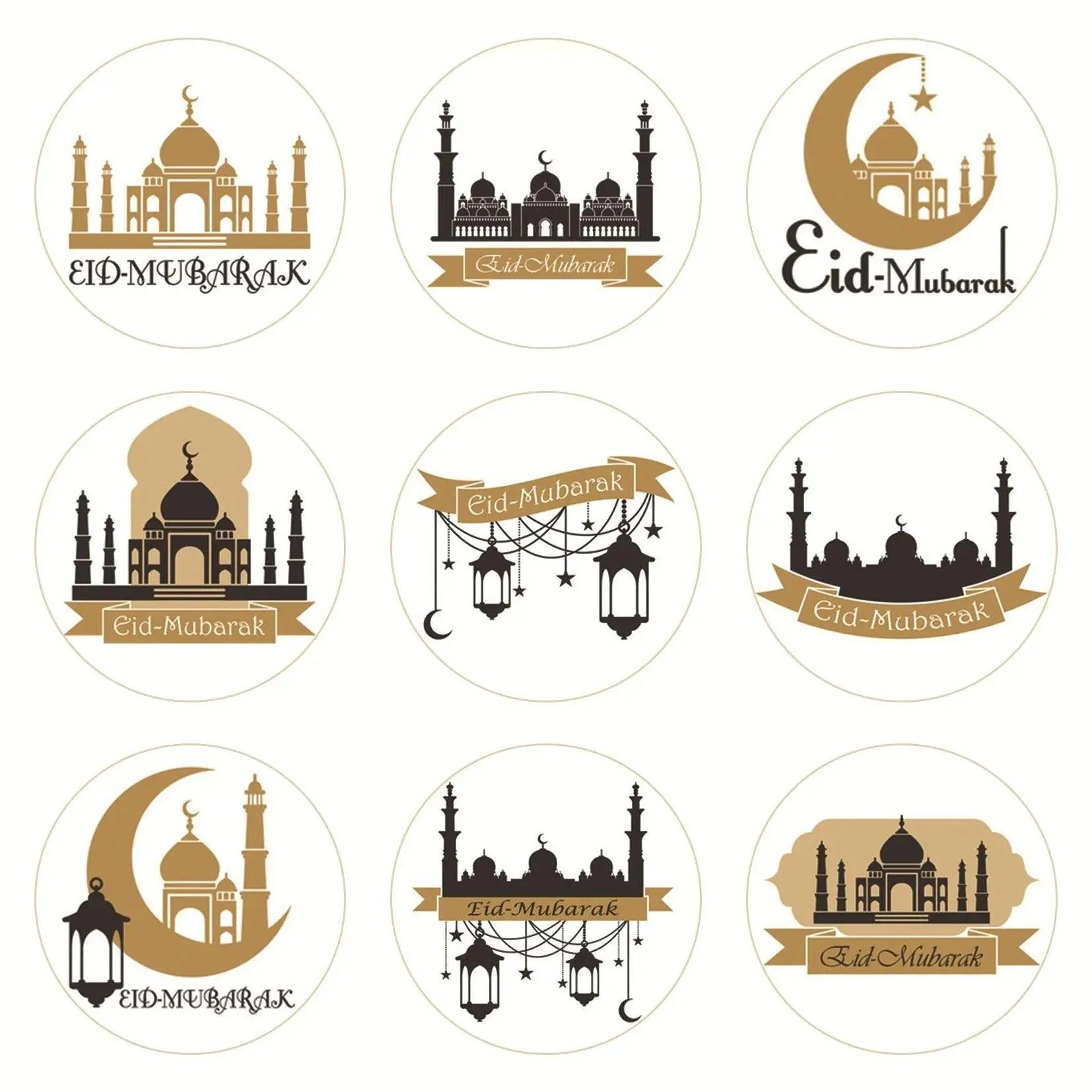 MR014 Ramadan Sticker, 90 Pcs Stickers Eid Mubarak Decoration - Image 15