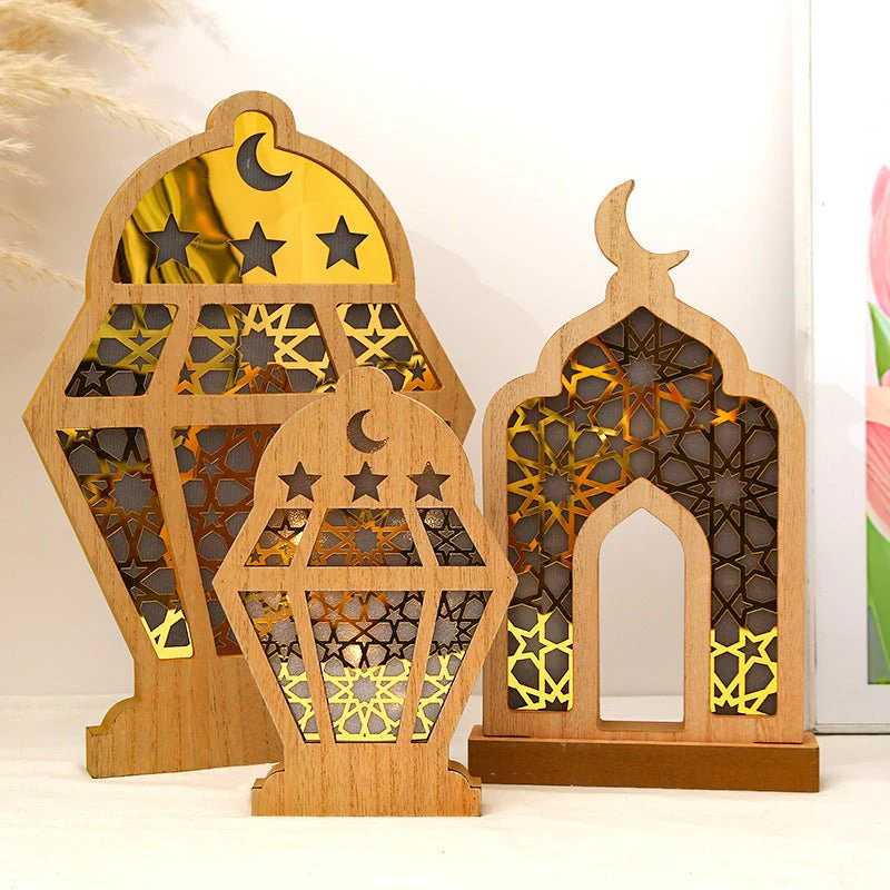 Eid Wooden LED Decorative Desktop Ornaments (MAC395) - Image 2