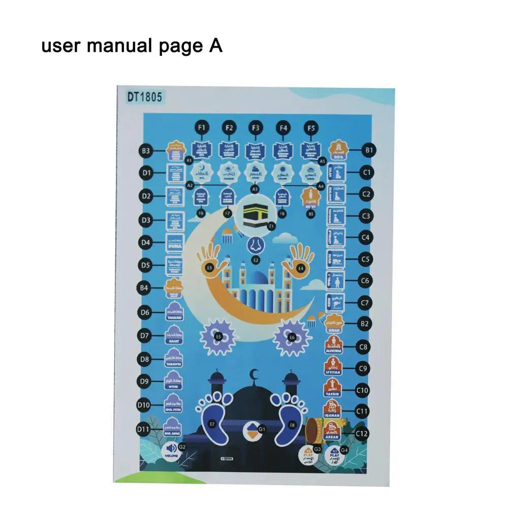 Electronic Interactive Children Prayer Mat, Muslim Kids Educational Prayer Mat (MR032) - Image 4